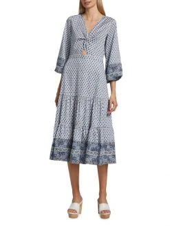 Veronica Beard Dinia Geometric Cutout Midi-Dress -Veronica Beard shop unnamed file 746