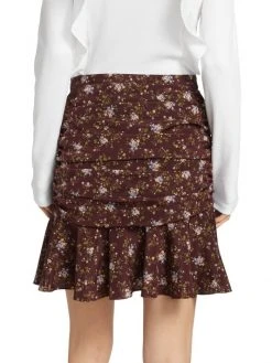 Veronica Beard Taras Ruched Silk Mini Skirt -Veronica Beard shop unnamed file 755