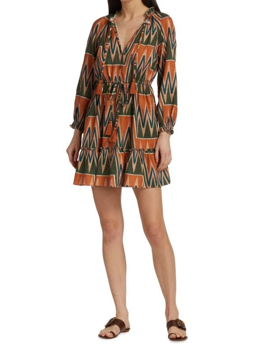 Veronica Beard Danica Printed Linen & Cotton Dress 4 Veronica Beard Danica Printed Linen & Cotton Dress - Image 2