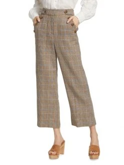 Veronica Beard Hunter Wide-Leg Cropped Pants -Veronica Beard shop unnamed file 767