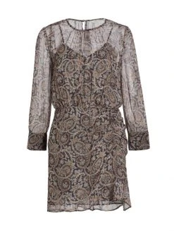 Veronica Beard Palmora Paisley-Print Silk Minidress