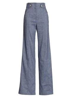 Veronica Beard Sunny High-Waisted Flare Pants