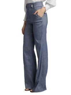 Veronica Beard Sunny High-Waisted Flare Pants -Veronica Beard shop unnamed file 801