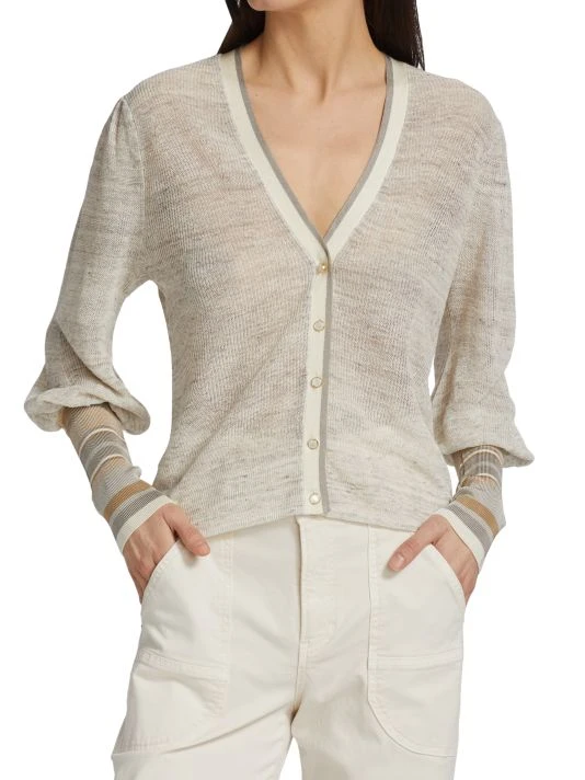 Veronica Beard Mott Linen Cardigan 5 Veronica Beard Mott Linen Cardigan - Image 3