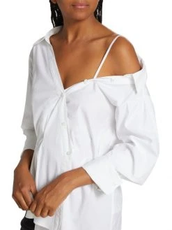 Veronica Beard Tomasi Asymmetric Poplin Shirt -Veronica Beard shop unnamed file 852