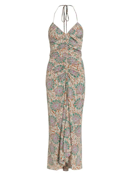 Veronica Beard Aldana Ruched Paisley Midi-Dress 3 Veronica Beard Aldana Ruched Paisley Midi-Dress