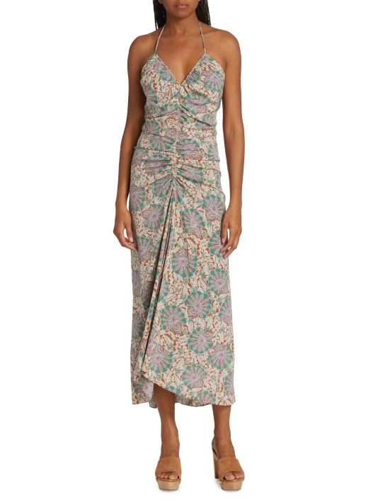 Veronica Beard Aldana Ruched Paisley Midi-Dress 5 Veronica Beard Aldana Ruched Paisley Midi-Dress - Image 3