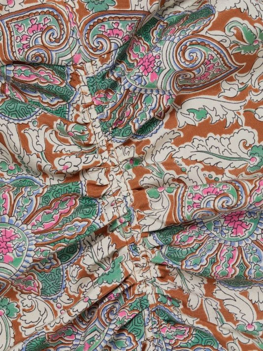 Veronica Beard Aldana Ruched Paisley Midi-Dress 9 Veronica Beard Aldana Ruched Paisley Midi-Dress - Image 7