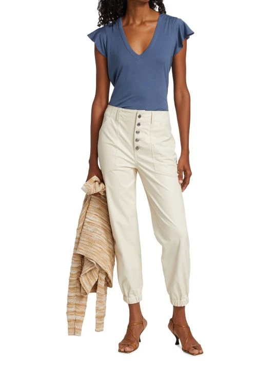 Veronica Beard Mesa V-Neck T-Shirt Slate 4 Veronica Beard Mesa V-Neck T-Shirt Slate - Image 2