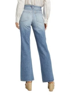 Veronica Beard Crosbie Double-Pocket High-Rise Wide-Leg Jeans -Veronica Beard shop unnamed file 896