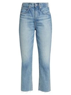 Veronica Beard Carly High-Rise Rigid Kick-Flare Crop Jeans