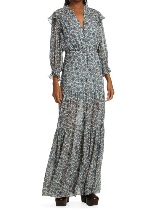 Veronica Beard Nitza Silk Paisley Maxi Dress 5 Veronica Beard Nitza Silk Paisley Maxi Dress - Image 3