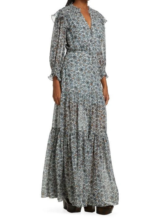Veronica Beard Nitza Silk Paisley Maxi Dress 6 Veronica Beard Nitza Silk Paisley Maxi Dress - Image 4