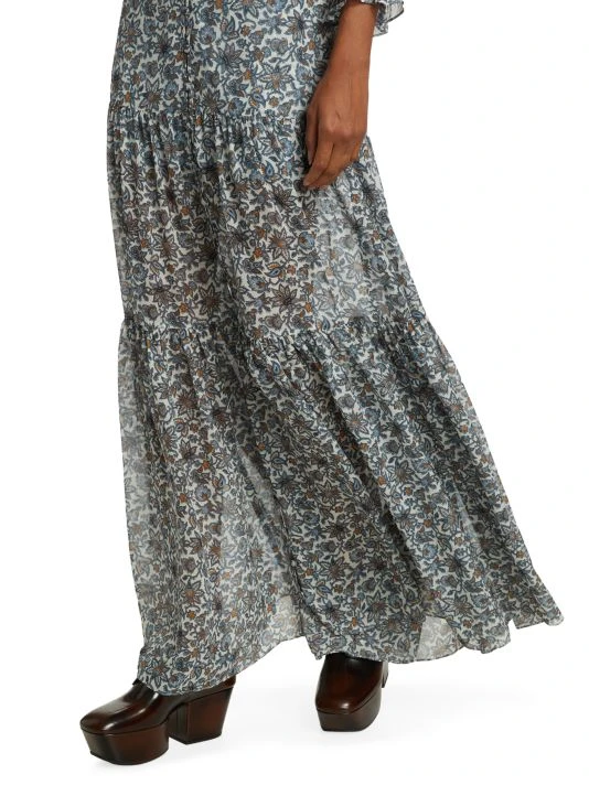Veronica Beard Nitza Silk Paisley Maxi Dress 8 Veronica Beard Nitza Silk Paisley Maxi Dress - Image 6