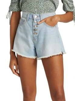 Veronica Beard Timmi High-Rise Denim Shorts -Veronica Beard shop unnamed file 933