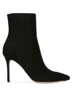 Veronica Beard Lisa Suede Ankle Boots Black