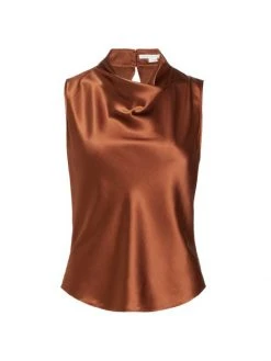 Veronica Beard Tam Silk Satin Top