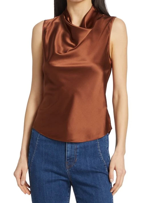 Veronica Beard Tam Silk Satin Top 5 Veronica Beard Tam Silk Satin Top - Image 3