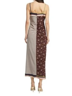 Veronica Beard Marga Bi-Printed Silk-Blend Midi-Dress -Veronica Beard shop unnamed file 972