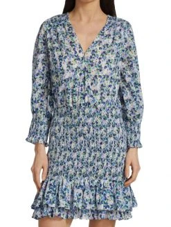 Veronica Beard Darrah Floral Smocked Dress -Veronica Beard shop unnamed file 984