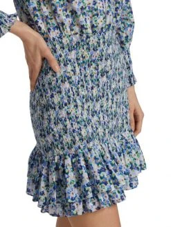 Veronica Beard Darrah Floral Smocked Dress -Veronica Beard shop unnamed file 987