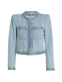Veronica Beard Arrowe Braided Denim Jacket